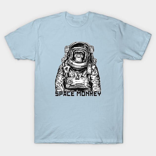 Space Monkey T-Shirt by Alema Art